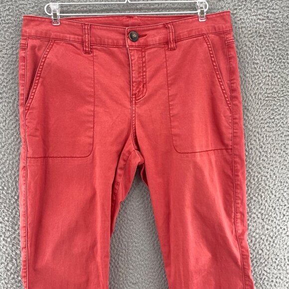 CAbi Pants Womens 10 Hutton Nantucket Red Skinny Jogger Ankle Stretch Pockets - Picture 2 of 13